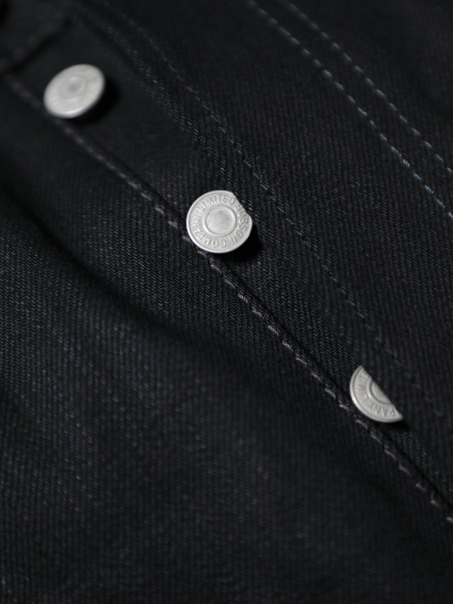 B-1969-XX-J-BK　【岡山産 縦横ブラックブラックセルビッチデニム】 ジーンズ　Straight Black Selvedge Denim