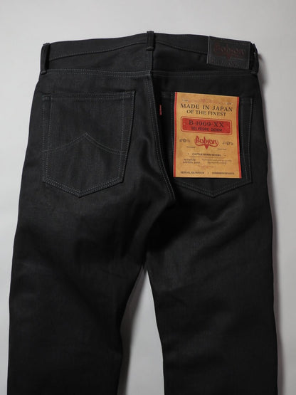 B-1969-XX-J-BK　【岡山産 縦横ブラックブラックセルビッチデニム】 ジーンズ　Straight Black Selvedge Denim