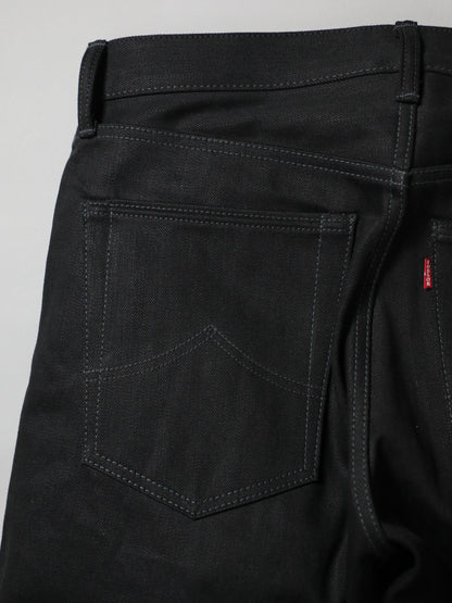 B-1969-XX-J-BK　【岡山産 縦横ブラックブラックセルビッチデニム】 ジーンズ　Straight Black Selvedge Denim