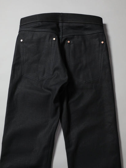 B-1969-XX-J-BK　【岡山産 縦横ブラックブラックセルビッチデニム】 ジーンズ　Straight Black Selvedge Denim