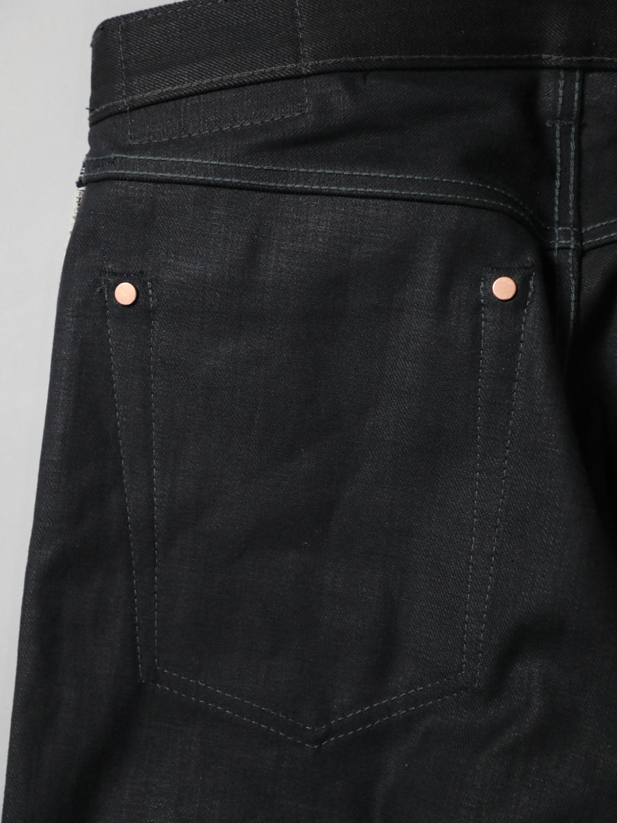 B-1969-XX-J-BK　【岡山産 縦横ブラックブラックセルビッチデニム】 ジーンズ　Straight Black Selvedge Denim