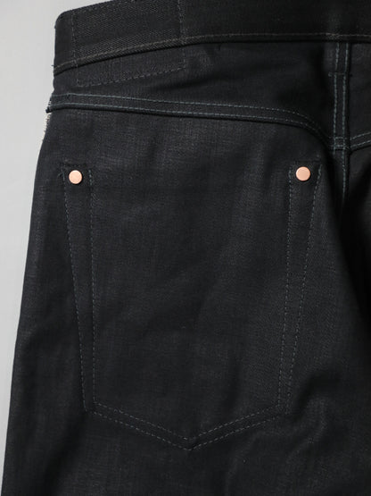 B-1969-XX-J-BK　【岡山産 縦横ブラックブラックセルビッチデニム】 ジーンズ　Straight Black Selvedge Denim