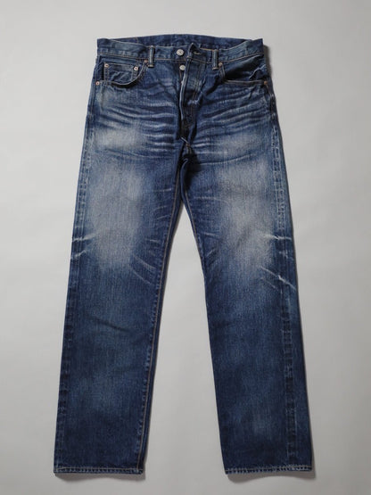 B-1969-XX-J-970　【岡山産 セルビッチデニム】ジーンズ ユーズドウオッシュ　Straight Selvedge Denim  usedwash