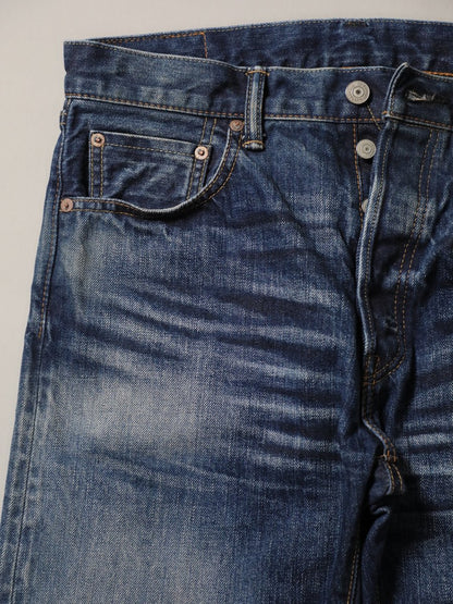 B-1969-XX-J-970　【岡山産 セルビッチデニム】ジーンズ ユーズドウオッシュ　Straight Selvedge Denim  usedwash