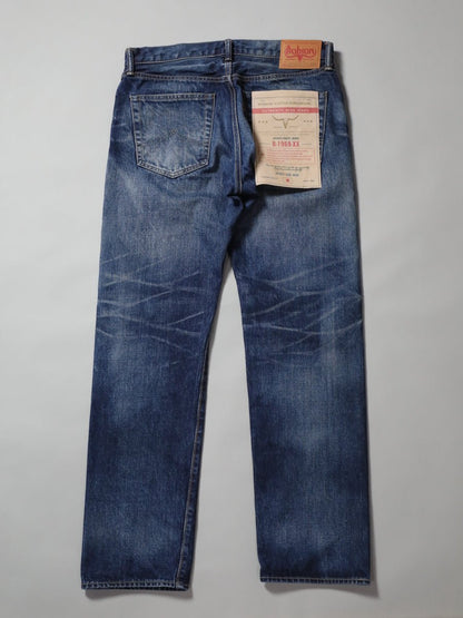B-1969-XX-J-970　【岡山産 セルビッチデニム】ジーンズ ユーズドウオッシュ　Straight Selvedge Denim  usedwash
