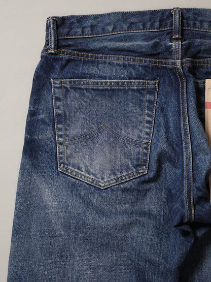 B-1969-XX-J-970　【岡山産 セルビッチデニム】ジーンズ ユーズドウオッシュ　Straight Selvedge Denim  usedwash