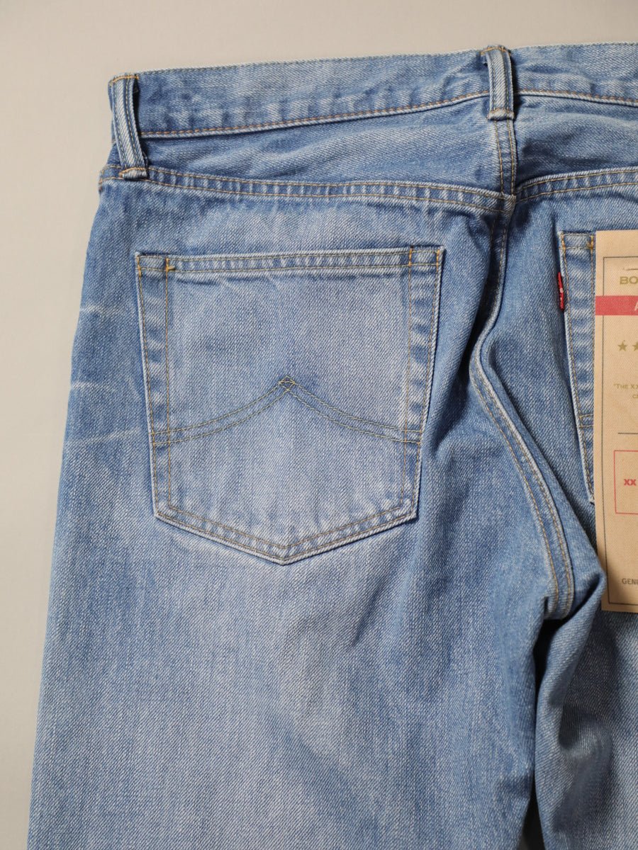 B-1969-XX-J-013　【岡山産 セルビッチデニム】ジーンズ ブリーチウオッシュ　Straight Selvedge Denim  bleach wash