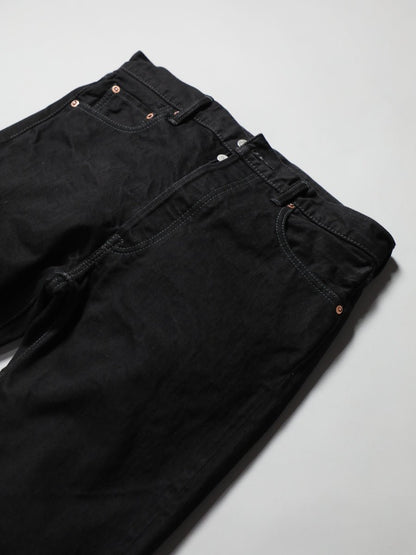 B-1969-XX-J-BK-680　【岡山産 縦横ブラックブラックセルビッチデニム】ジーンズワンウオッシュ　Straight Black Selvedge Denim  Onewash