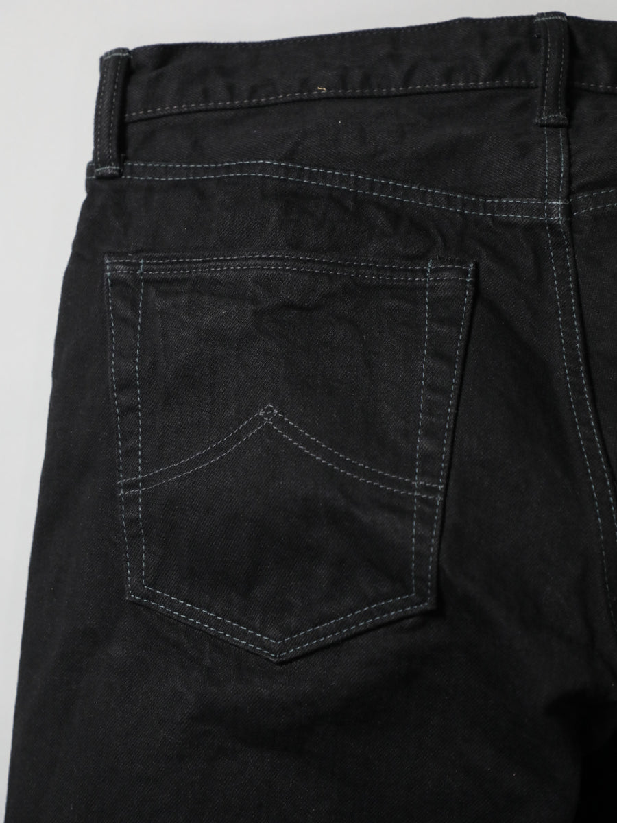B-1969-XX-J-BK-680　【岡山産 縦横ブラックブラックセルビッチデニム】ジーンズワンウオッシュ　Straight Black Selvedge Denim  Onewash