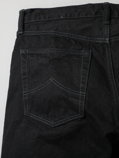 B-1969-XX-J-BK-680　【岡山産 縦横ブラックブラックセルビッチデニム】ジーンズワンウオッシュ　Straight Black Selvedge Denim  Onewash