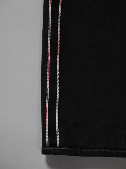 B-1969-XX-J-BK-680　【岡山産 縦横ブラックブラックセルビッチデニム】ジーンズワンウオッシュ　Straight Black Selvedge Denim  Onewash
