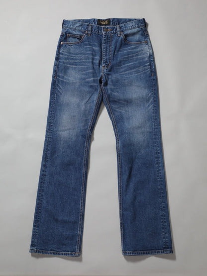 シューカットジーンズ　ユーズドカラー