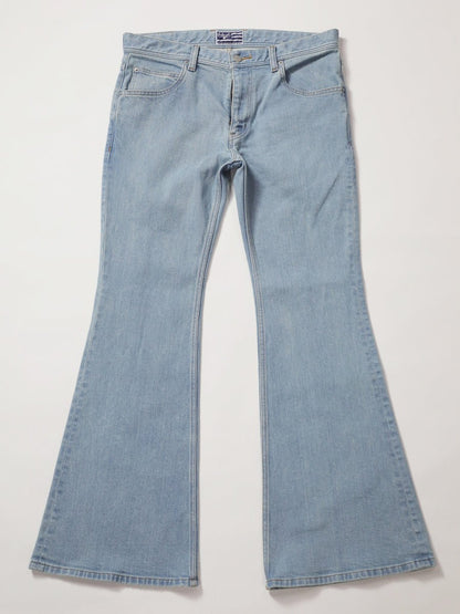 ベルボトムジーンズ　レトロハイブリーチカラー/ユニセックス　12.5oz