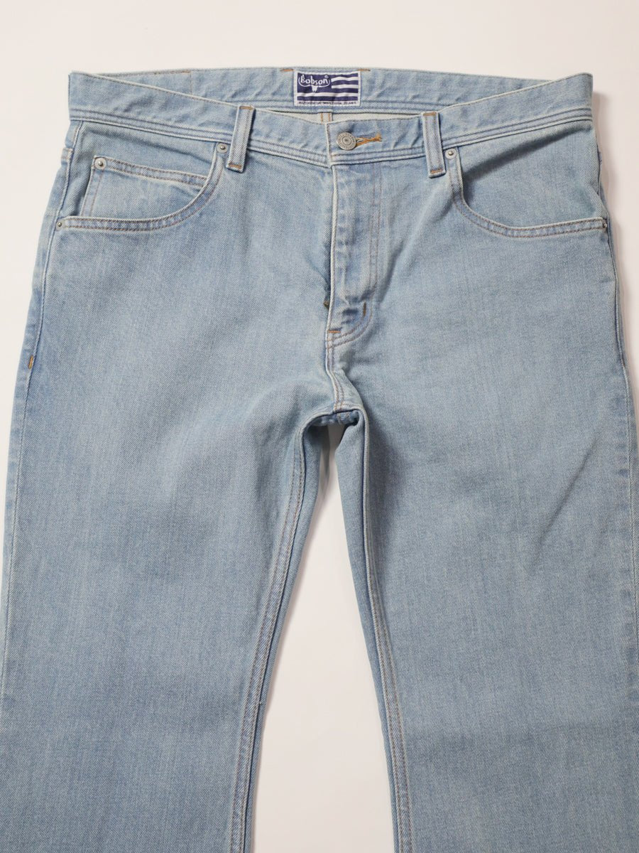 ベルボトムジーンズ　レトロハイブリーチカラー/ユニセックス　12.5oz