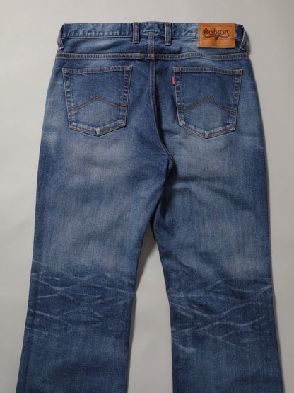 シューカットジーンズ　ユーズドカラー