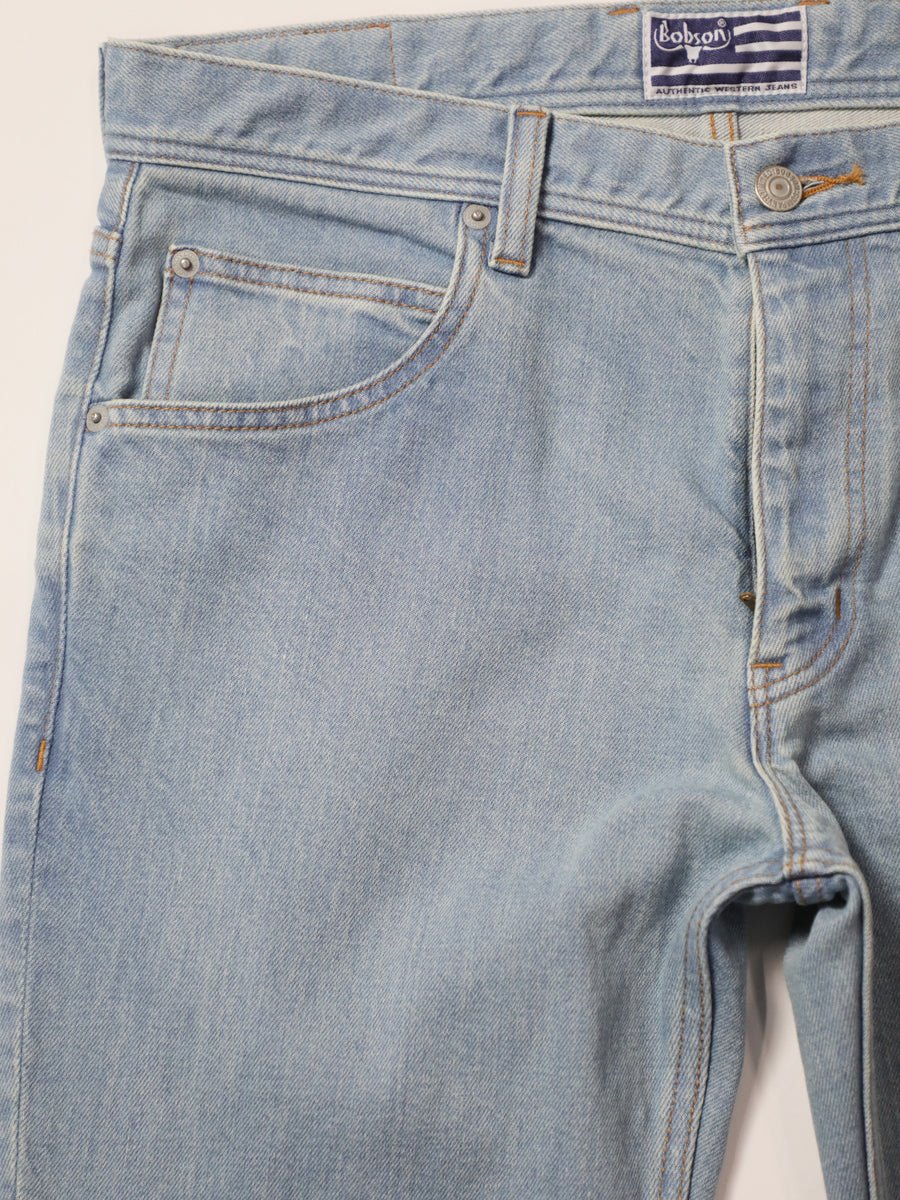 ベルボトムジーンズ　レトロハイブリーチカラー/ユニセックス　12.5oz