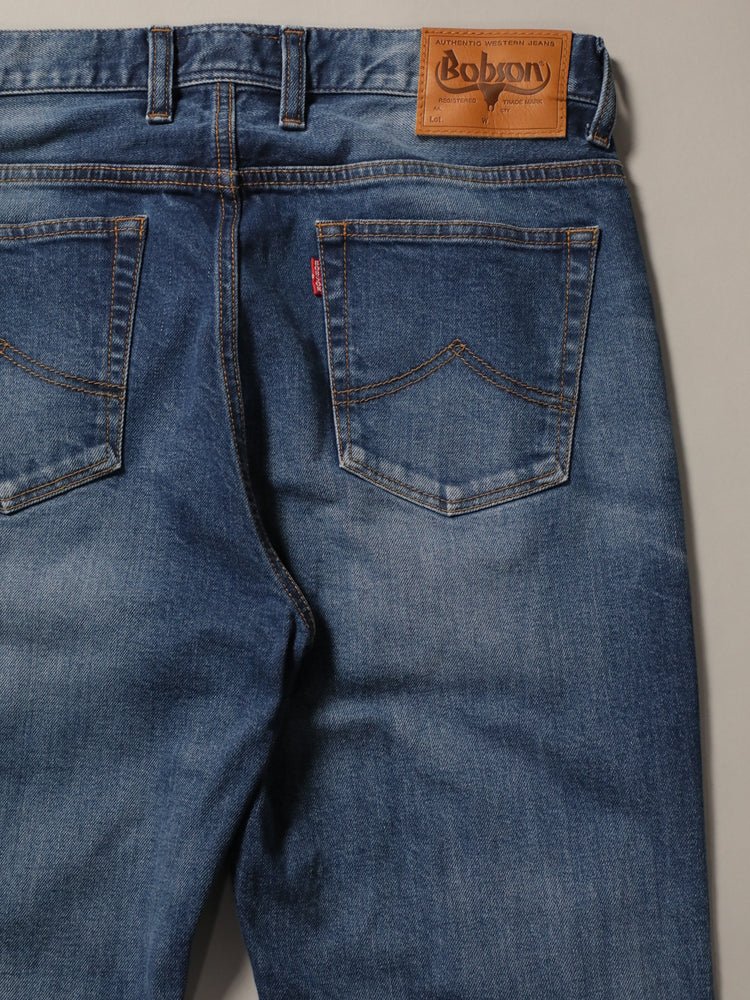 シューカットジーンズ　ユーズドカラー