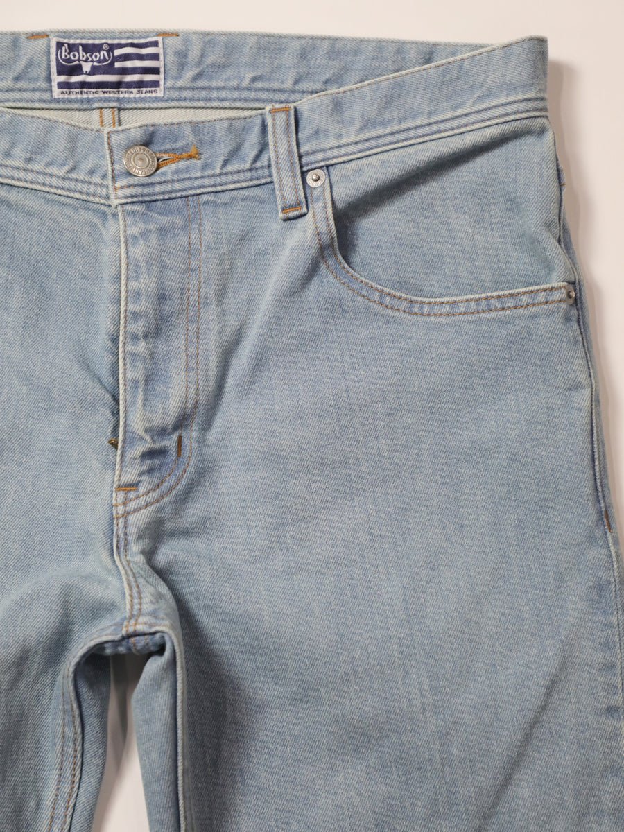 ベルボトムジーンズ レトロハイブリーチカラー/ユニセックス 12.5oz