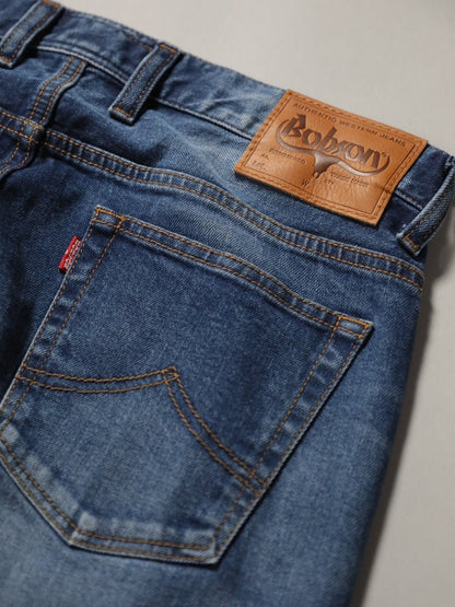 シューカットジーンズ　ユーズドカラー