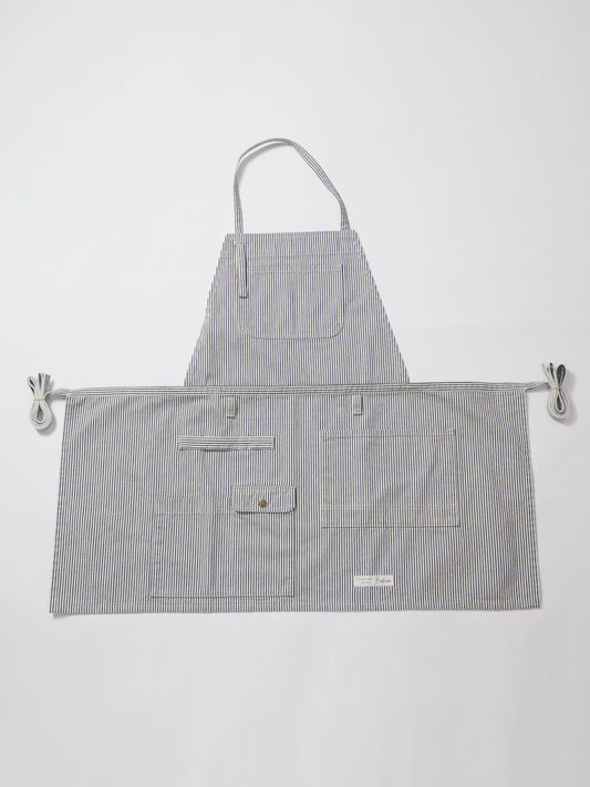 2WAYデニムエプロン　岡山ヒッコリーデニム【10.5オンス】　ブリーチカラー/ワンウオッシュ