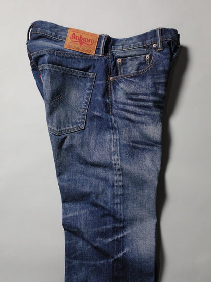 B-1969-XX-J-970　【岡山産 セルビッチデニム】ジーンズ ユーズドウオッシュ　Straight Selvedge Denim  usedwash