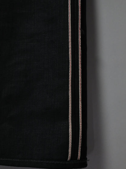 B-1969-XX-F-BK-004 【岡山産 縦横ブラックブラックセルビッチデニム】ベルボトム リジッド  BELL-BOTTOM BLACK SELVEDGE DENIM RIGID