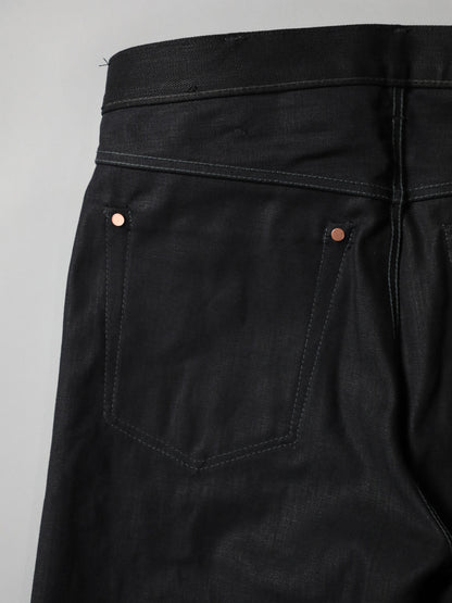 B-1969-XX-F-BK-004 【岡山産 縦横ブラックブラックセルビッチデニム】ベルボトム リジッド  BELL-BOTTOM BLACK SELVEDGE DENIM RIGID