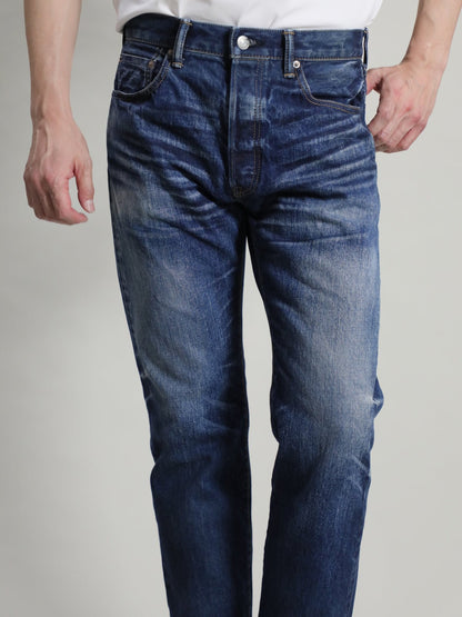 B-1969-XX-J-970　【岡山産 セルビッチデニム】ジーンズ ユーズドウオッシュ　Straight Selvedge Denim  usedwash