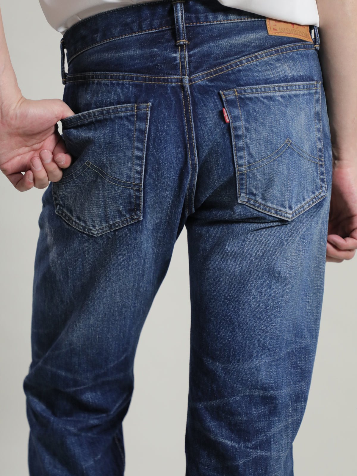 B-1969-XX-J-970　【岡山産 セルビッチデニム】ジーンズ ユーズドウオッシュ　Straight Selvedge Denim  usedwash