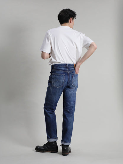 B-1969-XX-J-970　【岡山産 セルビッチデニム】ジーンズ ユーズドウオッシュ　Straight Selvedge Denim  usedwash