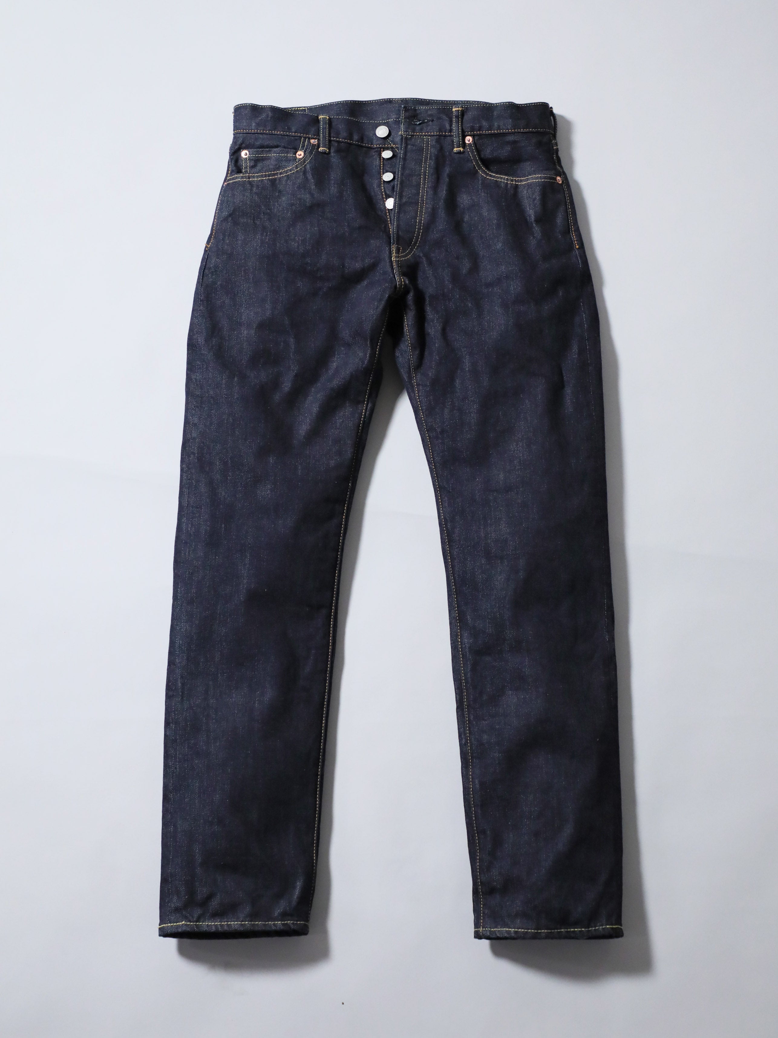 B-1969-XX-J-680　【岡山産セルビッチデニム】ジーンズワンウオッシュ　Straight Selvedge Denim Onewash