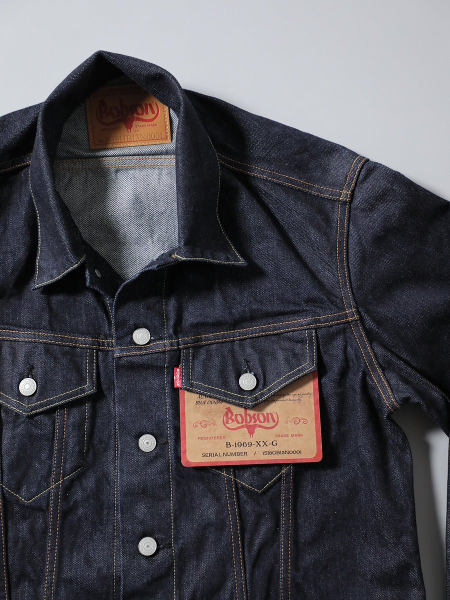 B-1969-XX-G-680　【岡山産セルビッチ】デニムジャケット Gジャン ワンウオッシュ　Type 3 Selvedge Denim  Jacket Onewash