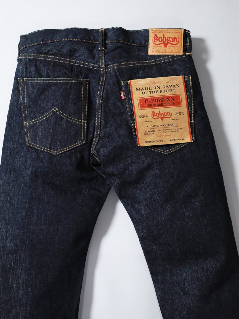 B-1969-XX-J-680　【岡山産セルビッチデニム】ジーンズワンウオッシュ　Straight Selvedge Denim Onewash